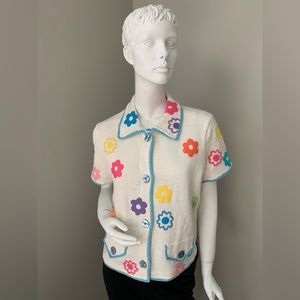 Fabulous Michael Simon Short Sleeve Sweater Large